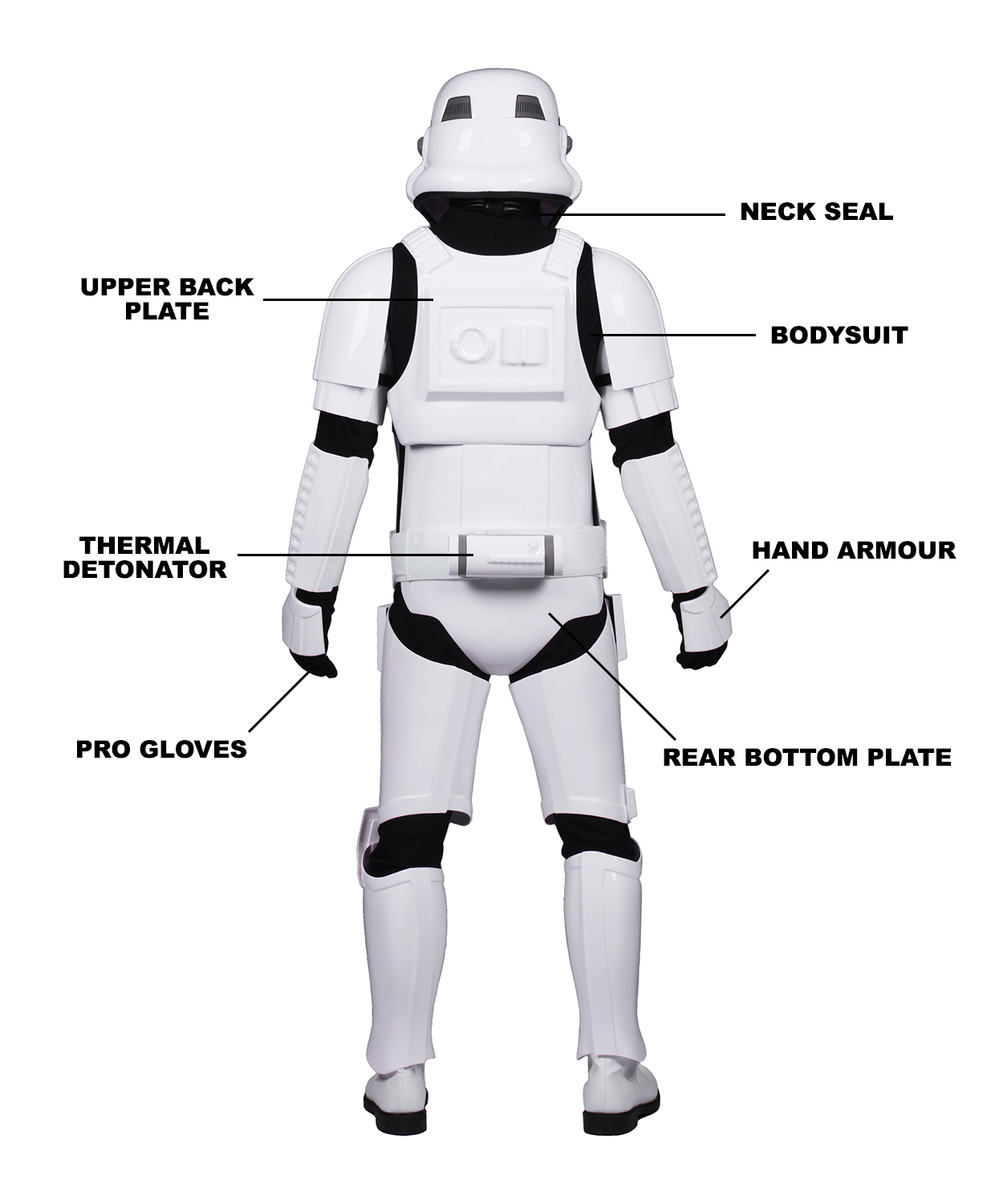 Stormtrooper Costume Labelled - Back