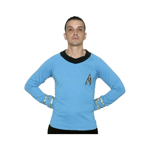 Star Trek Adult Costumes - Classic Spock Blue Shirt