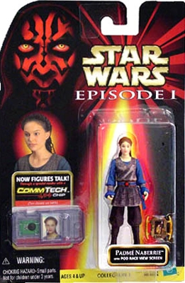 Star Wars Action Figure - Padme Naberrie with Pod Race View Screen - Episode 1 - with CommTech Chip