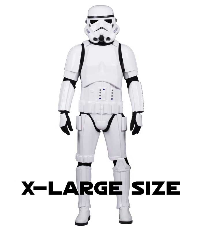 Star Wars Stormtrooper Costume Armour Fully Strapped with Soft Parts -  XL EXTENDED SIZE
