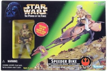 Star Wars VEHICLES - Speeder Bike with Princess Leia Organa in Endor Gear