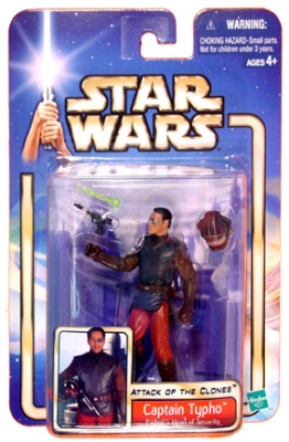 Star Wars Action Figures - Captain Typho Padmes Head of Security - Attack of the Clones - Saga Collection