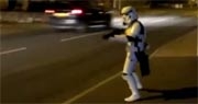 Jedi-Robe.com Stormtrooper Plays with Traffic