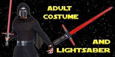 Deluxe Kylo Ren Costume and Lightsaber Bundle