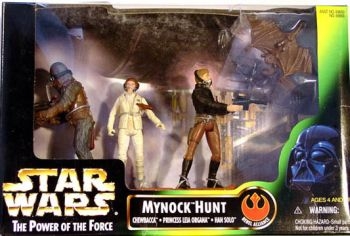 Star Wars Action Figure - Mynock Hunt - Chewbacca - Princess Leia Organa - Han Solo