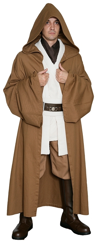 Men Details about DELUXE FULL OBI Kenobi Costume jedi tunic robe belt ...