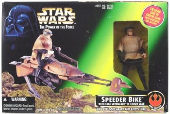 Star Wars VEHICLES - Speeder Bike with Luke Skywalker in Endor Gear