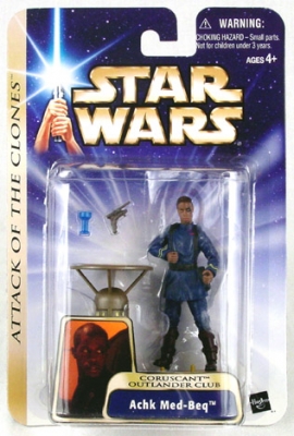Star Wars Action Figures - Achk Med-Beq Coruscant Outlander Club - Attack of the Clones - Saga Collection