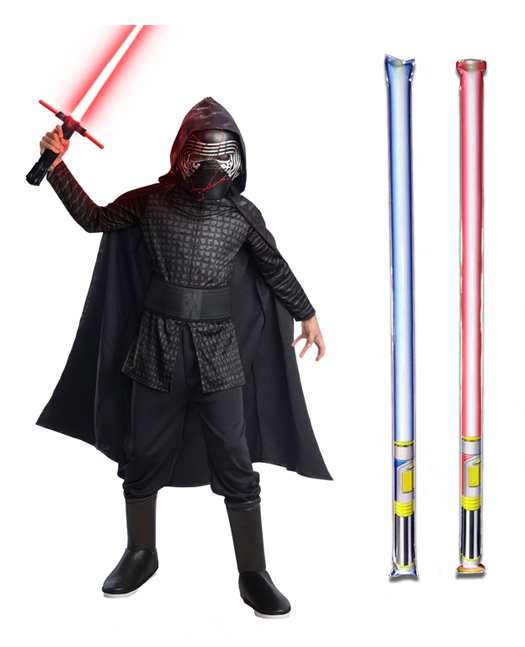 Star Wars Costume Child - The Rise of Skywalker - Kylo Ren - WITH x2 FREE LIGHTSABERS