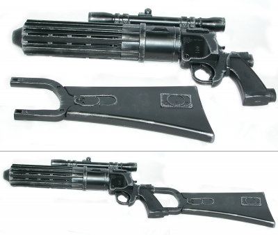 Custom Painted and Weathered Replica Mandalorian Boba Fett EE-3 Carbine Blaster