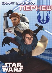 Star Wars Greeting Cards - 178 x 128mm - Clone Wars - Nephew - SW348/1