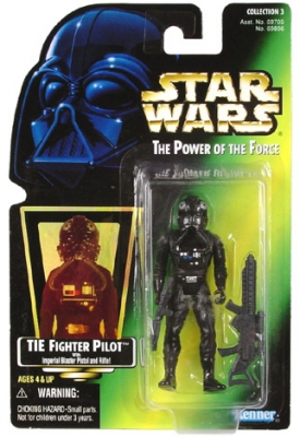 Star Wars Action Figure - TIE Fighter Pilot with Imperial Blaster Pistol and Rifle - with Hologram Sticker
