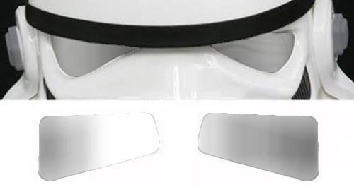 Stormtrooper Helmet Lenses - Mirror Film - Grey