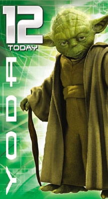 Star Wars Greeting Cards - 232 x 128mm - Clone Wars - Yoda - Age 12 - SW367