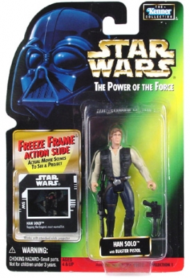Star Wars Action Figure - Han Solo with Blaster Pistol - Freeze Frame Action Slide