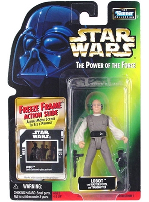 Star Wars Action Figure - Lobot with Blaster Pistol and Transmitter - Freeze Frame Action Slide