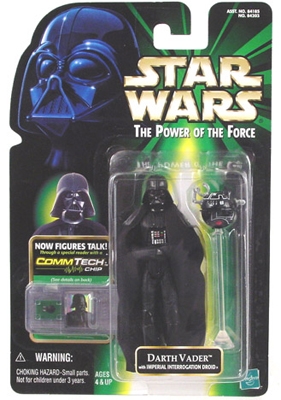 Star Wars Action Figure - Darth Vader with Imperial Interrogation Droid - CommTech Chip