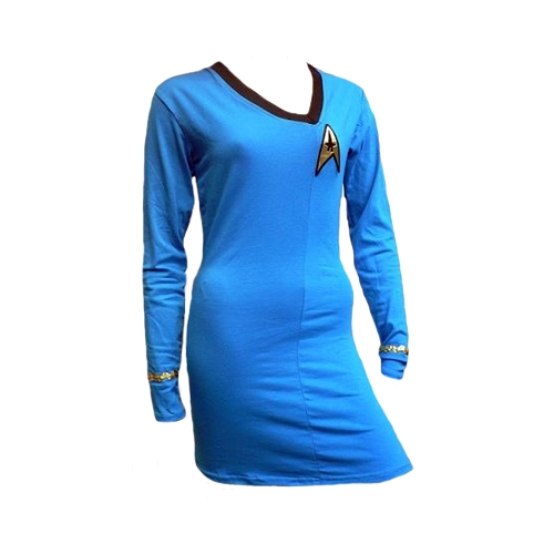 Star Trek Adult Costumes - Ladies Classic Science Blue Dress