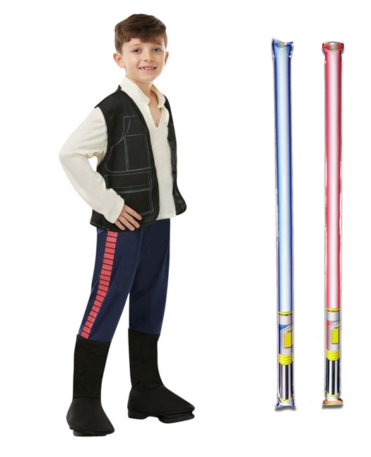 Star Wars Costume Child Han Solo - WITH x2 FREE LIGHTSABERS