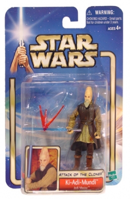 Star Wars Action Figures - Ki-Adi-Mundi Jedi Master - Attack of the Clones - Saga Collection