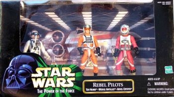 Star Wars Multi Action Figures - Rebel Pilots - Ten Numb - Wedge Antilles - Arvel Crynyd