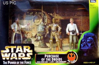 Star Wars Action Figure - Star Wars Purchase of the Droids with Uncle Owen Lars C-3PO and Luke Skywalker Play Set