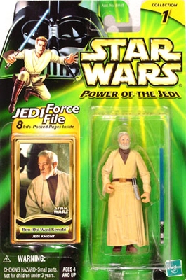 Star Wars Action Figures - Ben Obi-Wan Kenobi Jedi Knight - Power of the Jedi