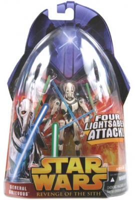 Star Wars Action Figure - General Grievous (Four Lightsaber Attack)