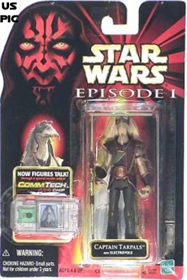 Star Wars Action Figure - Captain Tarpals with Electropole - CommTech Chip