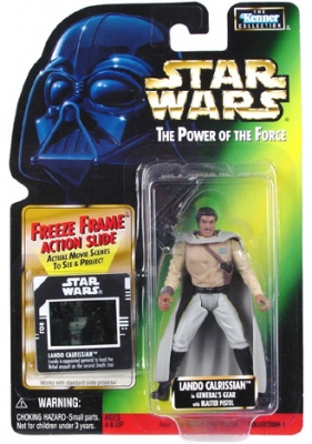 Star Wars Action Figure - Lando Calrissian in Generals Gear with Blaster Pistol - Freeze Frame Action Slide