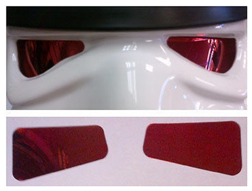 Stormtrooper Helmet Lenses - Mirror Film - Red