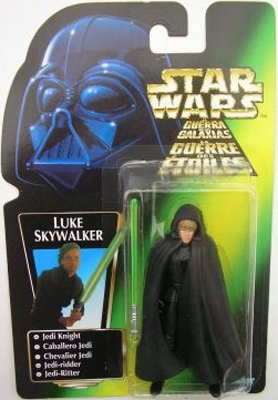 Star Wars Action Figure - Luke Skywalker Jedi Knight - Short Lightsaber / Rem-Cloak