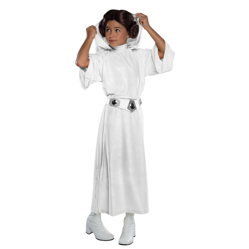 1939509784.jpg Star Wars Costume Child Deluxe Princess Leia - WITH x2 FREE LIGHTSABERS