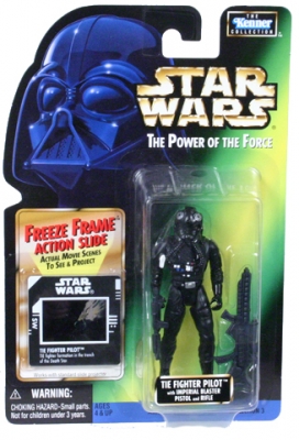 Star Wars Action Figure - TIE Fighter Pilot with Imperial Blaster Pistol and Rifle - Freeze Frame Action Slide