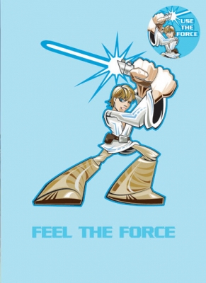 Star Wars Greeting Cards - 178 x 128mm - Star Wars - Luke Skywalker Badged - Blank - SW330