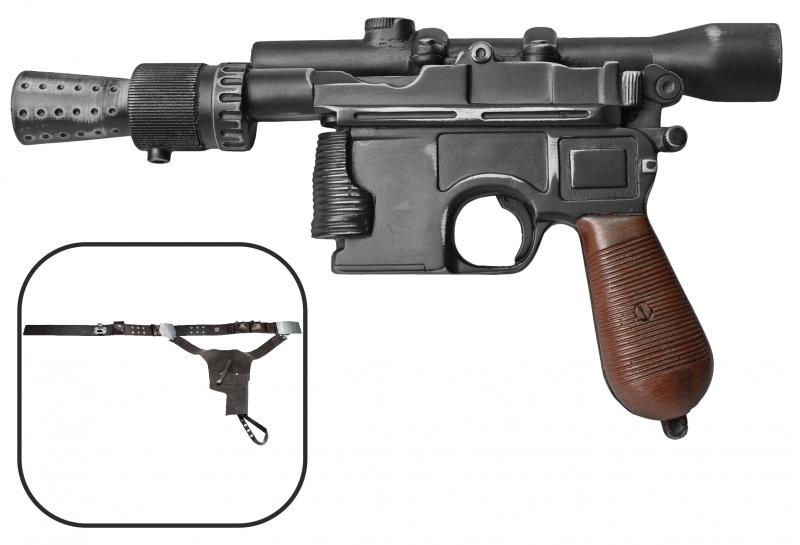 1082934127.jpg SPECIAL OFFER - Han Solo DL-44 Blaster Prop with Replica Belt and Holster