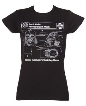 Star Wars T-SHIRTS - Haynes Darth Vader Helmet Manual - Black - Ladies