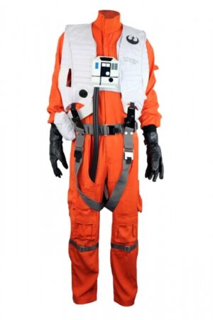 Star Wars New Resistance X-Wing Pilot Costume with Chest Box Gloves and Harness