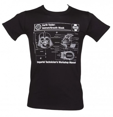 1093853544.jpg Star Wars T-SHIRTS - Haynes Darth Vader Helmet Manual - Black - Unisex