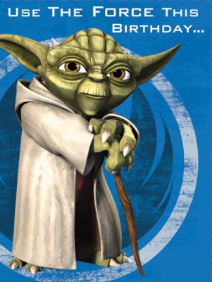 Star Wars Greeting Cards - 196 x 148mm - Yoda - Birthday Pop-Up - SW351