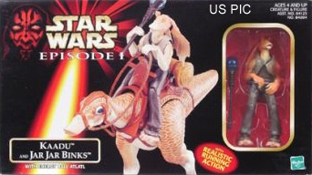 1132893469.jpg Star Wars Action Figure - Star Wars Episode 1 Kaadu and Jar Jar Binks with Energy Ball Playset