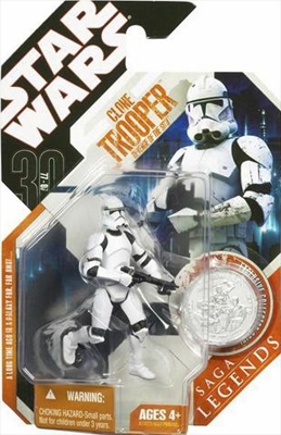 1174724650.jpg Star Wars Action Figure - 30th Clone Trooper from Revenge of the Sith with Exclusive Collector Coin - 30th Anniversary