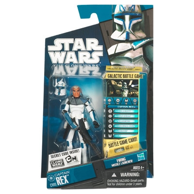1176003612.jpg Star Wars Action Figure - Clone Wars - Captain Rex with Missile Launcher inc. Battle Game Card