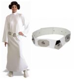 Star Wars Princess Leia Costume - Dress and Wig with Replica Metal Belt