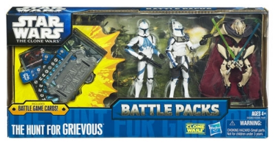 1227137122.jpg Star Wars Action Figures - Clone Wars Battle Packs - The Hunt for Grievous - Clone Trooper Kix-Captain Rex-General Grievous