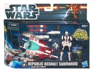 Star Wars VEHICLES - Republic Assault Submarine with Scuba Clone Trooper