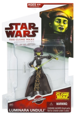 Star Wars Action Figure - Clone Wars 2009 - Luminara Unduli with Lightsaber