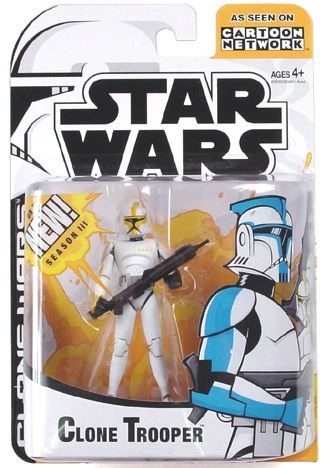 Star Wars Action Figure - Clone Wars - Clone Trooper - Animated Limited Edition - Yellow