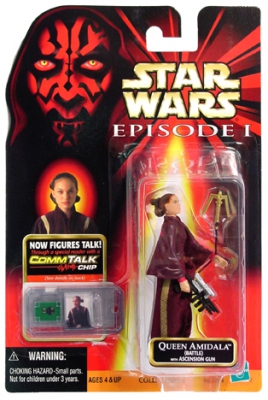 1335238781.jpg Star Wars Action Figure - Queen Amidala Battle with Ascension Gun - Episode 1 - with CommTech Chip