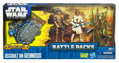 1338108511.jpg Star Wars Action Figures - Clone Wars Battle Packs - Assault on Geonosis - ARF Trooper-Obi-Wan Kenobi-Geonosian Warrior